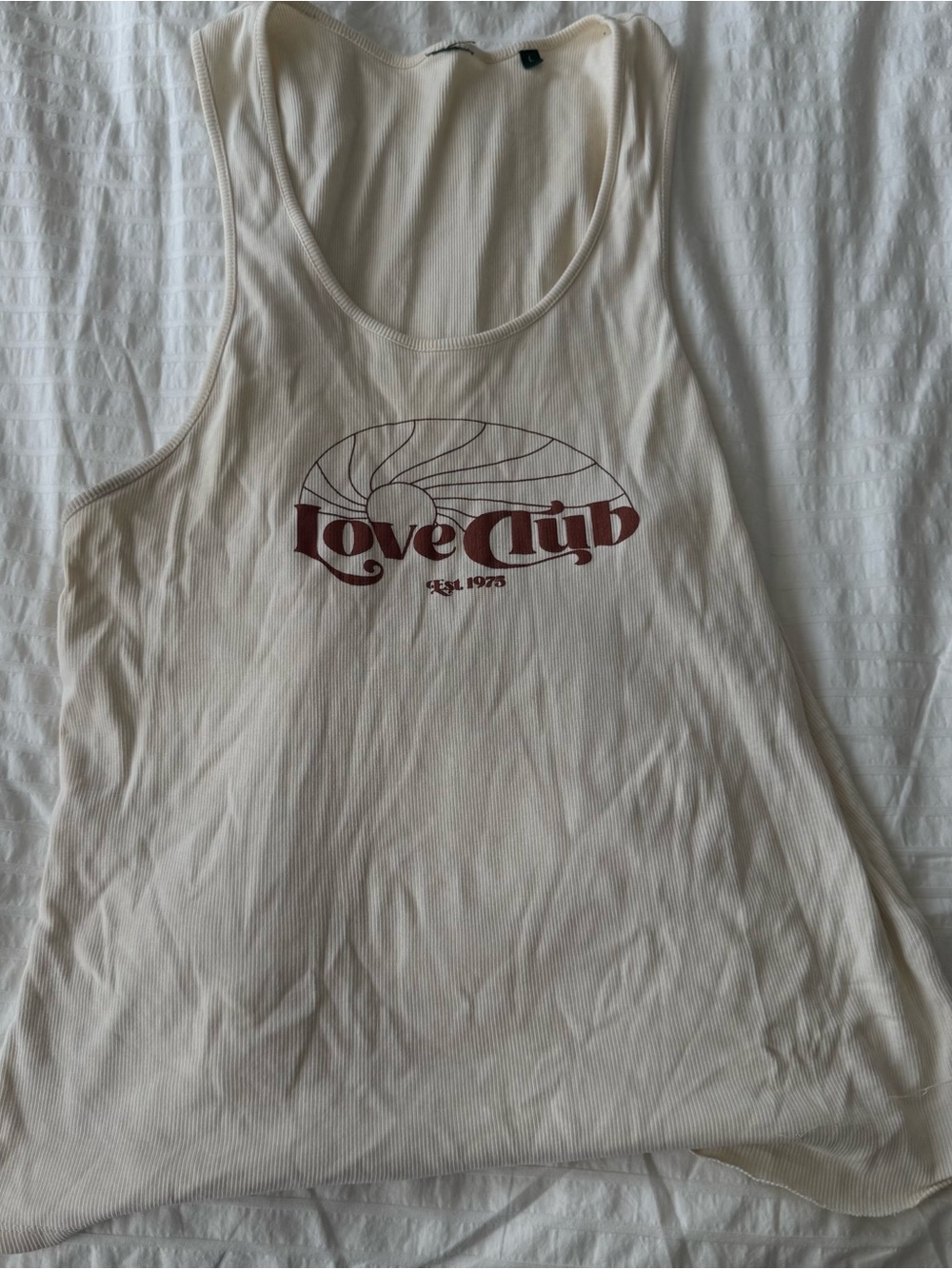 Jaded London Love Club Graphic Ribbed Tank Top